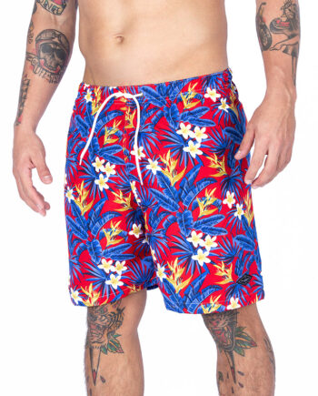 Pantaloneta de baño hombre con flores