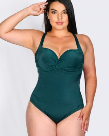 Vestido de Baño Enterizo Verde Control Abdomen