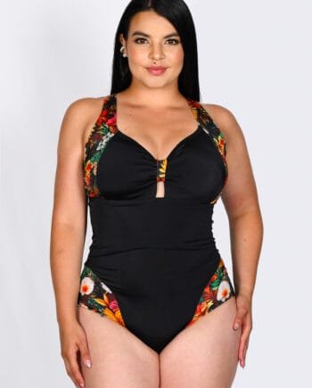 Vestido de Baño Entero Negro Tallas Grandes